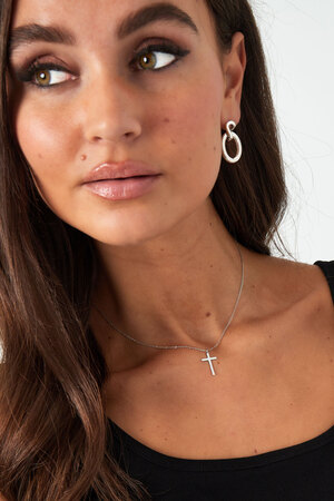 Necklace cross charm - silver h5 Picture4